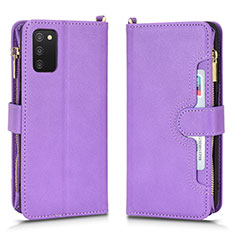 Funda de Cuero Cartera con Soporte Carcasa BY2 para Samsung Galaxy A02s Morado