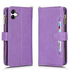 Funda de Cuero Cartera con Soporte Carcasa BY2 para Samsung Galaxy A04 4G Morado