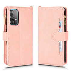 Funda de Cuero Cartera con Soporte Carcasa BY2 para Samsung Galaxy A52 5G Oro Rosa