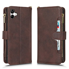 Funda de Cuero Cartera con Soporte Carcasa BY2 para Samsung Galaxy F04 Marron