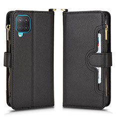 Funda de Cuero Cartera con Soporte Carcasa BY2 para Samsung Galaxy F12 Negro