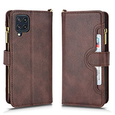 Funda de Cuero Cartera con Soporte Carcasa BY2 para Samsung Galaxy M22 4G Marron