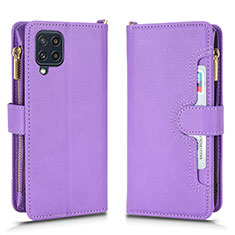 Funda de Cuero Cartera con Soporte Carcasa BY2 para Samsung Galaxy M32 4G Morado