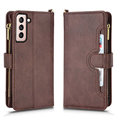 Funda de Cuero Cartera con Soporte Carcasa BY2 para Samsung Galaxy S22 5G Marron