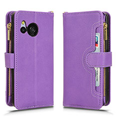 Funda de Cuero Cartera con Soporte Carcasa BY2 para Sharp Aquos Sense8 Morado