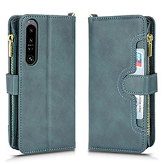 Funda de Cuero Cartera con Soporte Carcasa BY2 para Sony Xperia 1 IV Verde