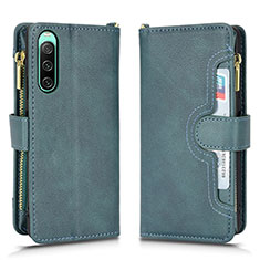 Funda de Cuero Cartera con Soporte Carcasa BY2 para Sony Xperia 10 IV SO-52C Verde