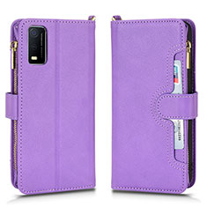 Funda de Cuero Cartera con Soporte Carcasa BY2 para Vivo Y3s (2021) Oro Rosa