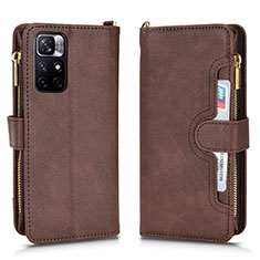 Funda de Cuero Cartera con Soporte Carcasa BY2 para Xiaomi Poco M4 Pro 5G Marron