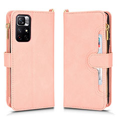 Funda de Cuero Cartera con Soporte Carcasa BY2 para Xiaomi Poco M4 Pro 5G Oro Rosa