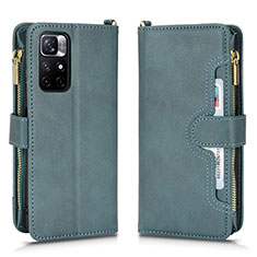 Funda de Cuero Cartera con Soporte Carcasa BY2 para Xiaomi Poco M4 Pro 5G Verde