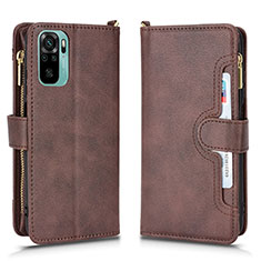 Funda de Cuero Cartera con Soporte Carcasa BY2 para Xiaomi Poco M5S Marron