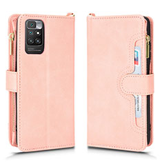 Funda de Cuero Cartera con Soporte Carcasa BY2 para Xiaomi Redmi 10 (2022) Oro Rosa