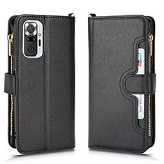 Funda de Cuero Cartera con Soporte Carcasa BY2 para Xiaomi Redmi Note 10 Pro Max Negro