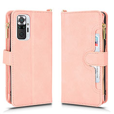 Funda de Cuero Cartera con Soporte Carcasa BY2 para Xiaomi Redmi Note 10 Pro Max Oro Rosa