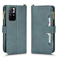 Funda de Cuero Cartera con Soporte Carcasa BY2 para Xiaomi Redmi Note 11 5G Verde