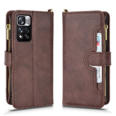 Funda de Cuero Cartera con Soporte Carcasa BY2 para Xiaomi Redmi Note 11 Pro+ Plus 5G Marron