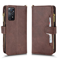 Funda de Cuero Cartera con Soporte Carcasa BY2 para Xiaomi Redmi Note 12 Pro 4G Marron