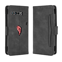 Funda de Cuero Cartera con Soporte Carcasa BY3 para Asus ROG Phone 3 Negro