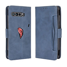 Funda de Cuero Cartera con Soporte Carcasa BY3 para Asus ROG Phone 3 Strix ZS661KS Azul