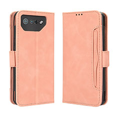 Funda de Cuero Cartera con Soporte Carcasa BY3 para Asus ROG Phone 7 Rosa