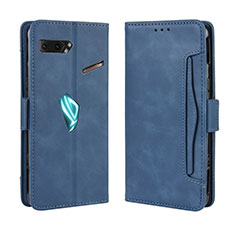 Funda de Cuero Cartera con Soporte Carcasa BY3 para Asus ROG Phone II ZS660KL Azul