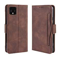 Funda de Cuero Cartera con Soporte Carcasa BY3 para Google Pixel 4 Marron