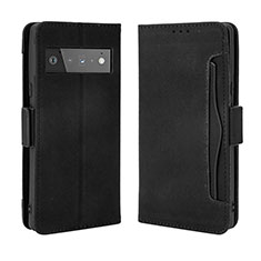 Funda de Cuero Cartera con Soporte Carcasa BY3 para Google Pixel 6 5G Negro