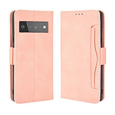 Funda de Cuero Cartera con Soporte Carcasa BY3 para Google Pixel 6 5G Rosa