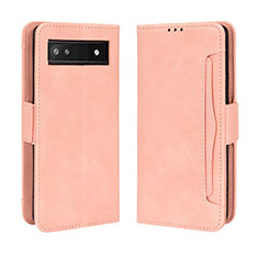 Funda de Cuero Cartera con Soporte Carcasa BY3 para Google Pixel 6a 5G Rosa