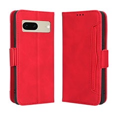 Funda de Cuero Cartera con Soporte Carcasa BY3 para Google Pixel 7 5G Rojo