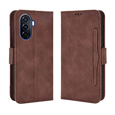 Funda de Cuero Cartera con Soporte Carcasa BY3 para Huawei Enjoy 50 Marron