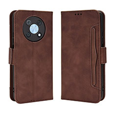 Funda de Cuero Cartera con Soporte Carcasa BY3 para Huawei Enjoy 50 Pro Marron