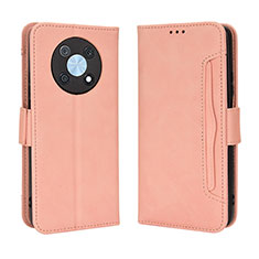 Funda de Cuero Cartera con Soporte Carcasa BY3 para Huawei Enjoy 50 Pro Rosa