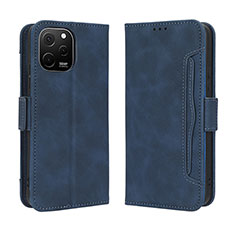 Funda de Cuero Cartera con Soporte Carcasa BY3 para Huawei Enjoy 50z Azul