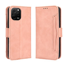 Funda de Cuero Cartera con Soporte Carcasa BY3 para Huawei Enjoy 50z Rosa