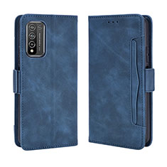 Funda de Cuero Cartera con Soporte Carcasa BY3 para Huawei Honor 10X Lite Azul