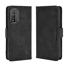 Funda de Cuero Cartera con Soporte Carcasa BY3 para Huawei Honor 10X Lite Negro