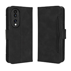 Funda de Cuero Cartera con Soporte Carcasa BY3 para Huawei Honor 70 5G Negro