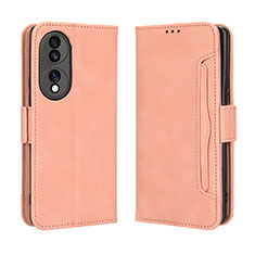 Funda de Cuero Cartera con Soporte Carcasa BY3 para Huawei Honor 70 5G Rosa