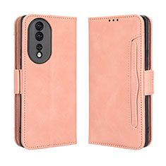 Funda de Cuero Cartera con Soporte Carcasa BY3 para Huawei Honor 80 5G Rosa