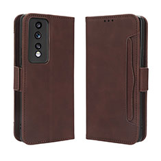 Funda de Cuero Cartera con Soporte Carcasa BY3 para Huawei Honor 80 GT 5G Marron