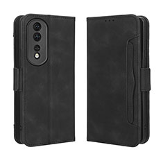 Funda de Cuero Cartera con Soporte Carcasa BY3 para Huawei Honor 80 Pro Flat 5G Negro