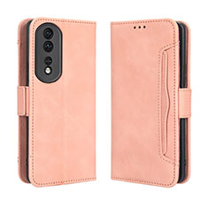 Funda de Cuero Cartera con Soporte Carcasa BY3 para Huawei Honor 80 Pro Flat 5G Rosa