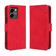 Funda de Cuero Cartera con Soporte Carcasa BY3 para Huawei Honor 80 SE 5G Rojo