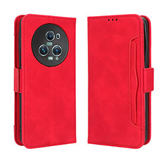 Funda de Cuero Cartera con Soporte Carcasa BY3 para Huawei Honor Magic5 Pro 5G Rojo