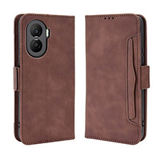 Funda de Cuero Cartera con Soporte Carcasa BY3 para Huawei Honor X40i 5G Marron