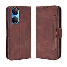 Funda de Cuero Cartera con Soporte Carcasa BY3 para Huawei Honor X7 Marron