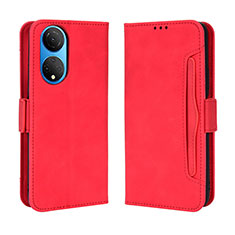 Funda de Cuero Cartera con Soporte Carcasa BY3 para Huawei Honor X7 Rojo