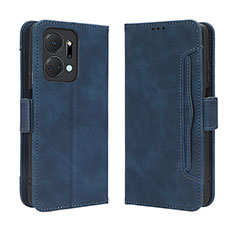 Funda de Cuero Cartera con Soporte Carcasa BY3 para Huawei Honor X7a Azul